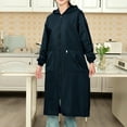 thumbnail image 6 of shqvo Women Long Raincoat Rain Jacket Coat Plus Size Lightweight for Work Hooded Full Zip up Waterproof Windbreaker, 6 of 7