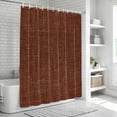thumbnail image 6 of Dark Brown Shower Curtain, Waterproof Shower Curtains for Bathroom, Vintage Country Monochrome Chocolate Color Washable Fabric Bathtub Curtain Set Bath Decor with 12 Hooks Stall 36"x72", 6 of 8