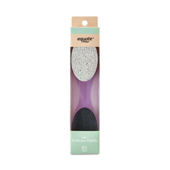 Equate 4-in-1 Pedicure Paddle, Foot Files & Pumice Stones, Purple