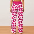 thumbnail image 4 of LEJHVAQK Heart Printed Valentine's Day Series Pajama Pants for Women Wide Leg Lounge Pants with Comfort Waist Elastic Drawstring Sleep Pants, 4 of 6