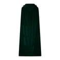 thumbnail image 5 of Xfvqtps Women Hooded Cloak Open Front Lace up Solid Color Velvet Flannel Soft Windproof Poncho Green, 5 of 7