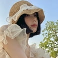 thumbnail image 3 of CoCopeanut fashion Summer New Handmade Crochet Beach Hat Korean Short-brimmed Bucket Hat Women Fisherman Hat Girls Fashion Hollow Panama, 3 of 6