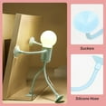 thumbnail image 3 of TinyGlam Changeable Shape Funny Sportsman Night Light, 2025 New Cute Light Bulb Man Mini Night Light, Cup Bendable Desk Lamp Decompression Ornaments for Kids Bedroom Tabletop Shelves Decor (Blue), 3 of 6