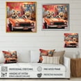 thumbnail image 4 of Designart "Lions in a Convertible" Animals Wall Art - Modern Brown Lion Gangster Mafia Living Room Canvas Art, 4 of 6