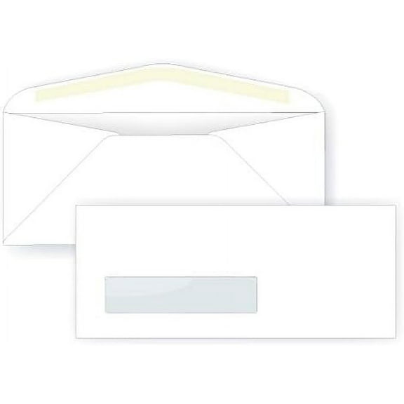 #10 Single Window (Digital) Envelope - 24# White (4 1/8 x 9 1/2) (Box of 500)$$Office