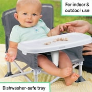 Summer by Ingenuity Pop 'N Sit Portable Infant Booster Seat, Grey, 6+ Months