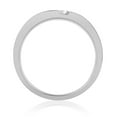 thumbnail image 3 of CARATS FOR YOU 1/4 cttw Round Cut White Natural Diamond In 14K White Gold Plated Three Stone Men's Diamond Ring ( 0.25 Carat, I-J Color, I2-I3 Clarity), Ring Size-8, 3 of 5