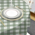 thumbnail image 4 of Sage Green Buffalo Plaid Round Tablecloth 60 Inch - Waterproof Fabric Table Cloth Protector, Farmhouse Green White Checkered Tablecloths Washable Table Cover for Kitchen Banquet Coffee Table Party, 4 of 6