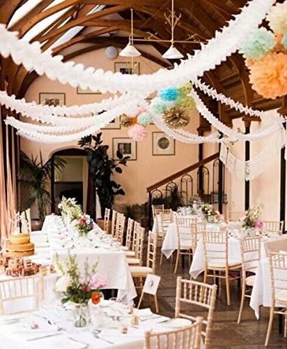 Hanging Garland Four Leaf Tissue Paper Flower Garland Reusable