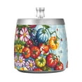 thumbnail image 7 of Yayeee Ashtray with Lid for Cigarette Smokeless Stainless Steel Home Ash Holder, Blue Floral Tomatoes, 7 of 7