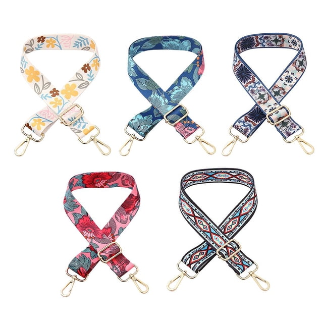 Paquete de 5 bolsos de lona de moda para mujer con correas, bolso de hombro desmontable, ajustable de 55 pulgadas Sunnimix reemplazo de la correa del bolso