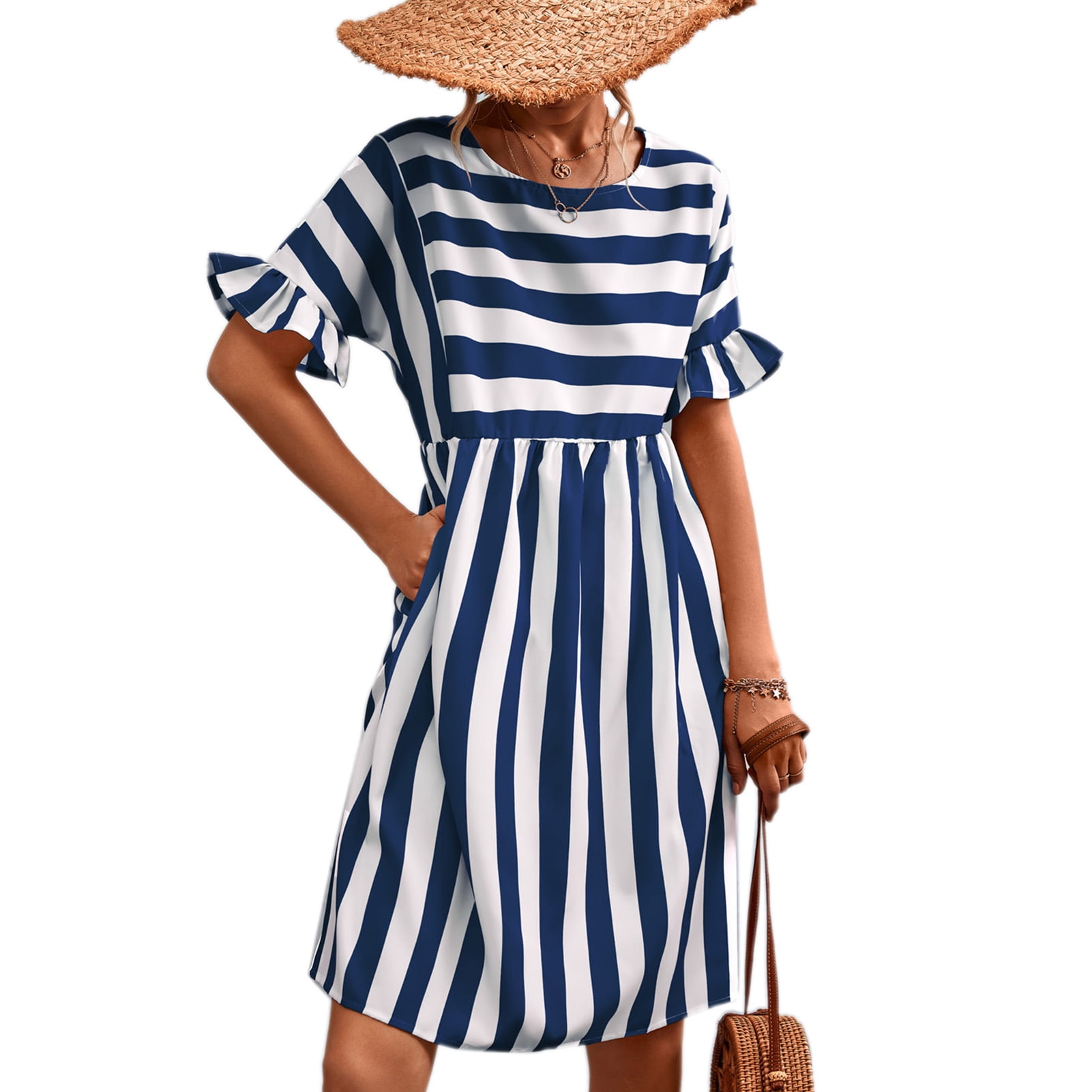 Casual dress, Aline midi dress, fashion, stretchy, breathable, soft