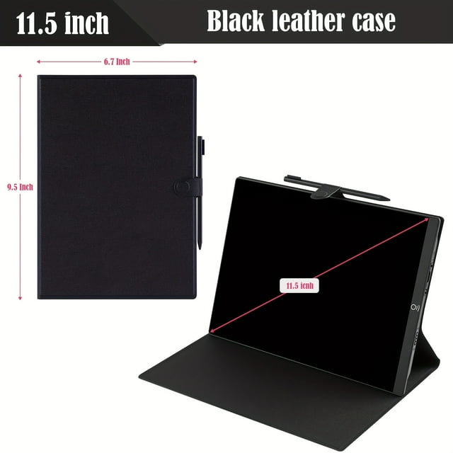 11.5 Inch LCD Writing Tablet with Leather Case, Digital Notepad for Drawing & Meeting Notes, Student Gift