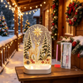 thumbnail image 4 of KRONDO Christmas Diaamond-Art Night Light, 3D Pear-l Painting Kit with Warm LED Base for Beginners, 4 of 7
