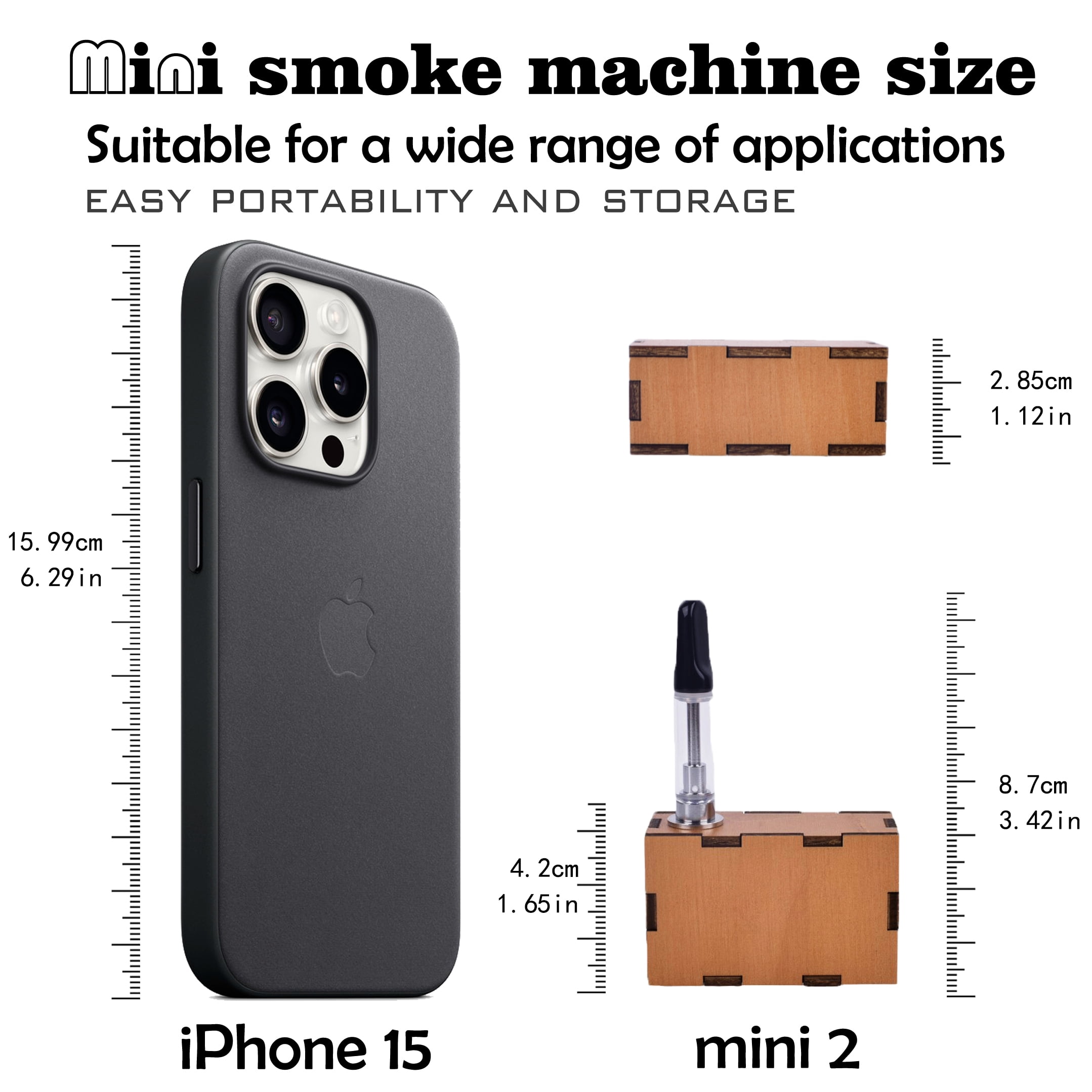 Mini Smoke Machine for Halloween，Fog Machine Wireless Remote Control Suitable for Food， Photography ，Outdoor Activities，Cosplay，Stage Effect