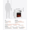 thumbnail image 5 of 33 Inch Freestanding Electric Fireplace Stove Heater 1500W 5120BTU with Mantel, Adjustable 3D Flame Effects, Overheat Protection, 12-Hour Timer and Remote for Living Room or Bedroom, 5 of 8