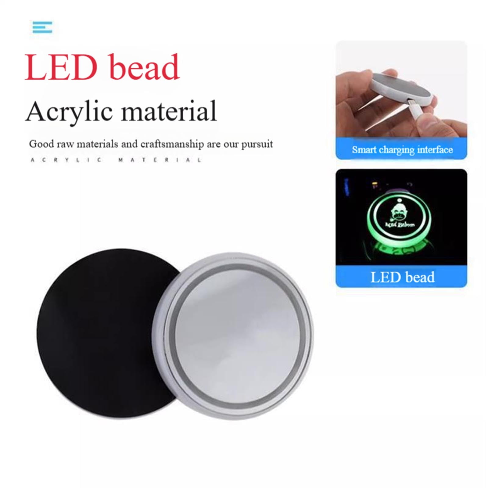 Luminous Car Cup Holder Light Automatic Sensing Vehicle Accessories Night Driving Glow in Dark Car Interior