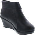 thumbnail image 3 of Lucky Top Stella-6K Children Girl's Platform Wedge Heel Fold Over Ankle Booties, 3 of 7