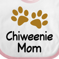 thumbnail image 4 of Inktastic Chiweenie Mom Paw Print Girls Baby Bib, 4 of 4