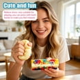 thumbnail image 4 of Butter Squishy, Butter Squishy Balls, Football Match Rainbow Butter Stick Squishy Cube,Sports Themed Slow Rising Fidget, Colorful Soccer Print Squeeze Stress Relief Cube, Random Style-Random 1pc, 4 of 7