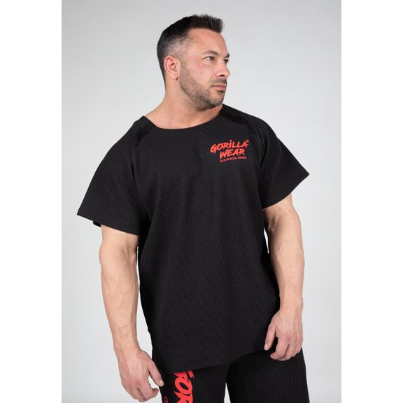 Augustine Old School Workout Top - Black/Red