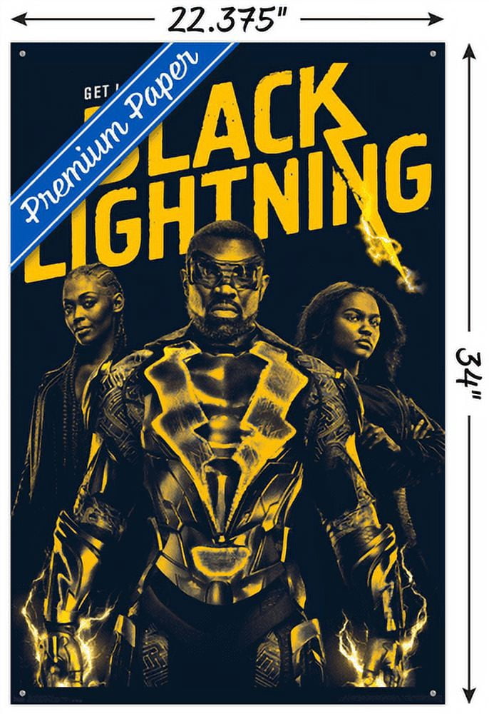 DC Comics TV - Black Lightning - Key Art Wall Poster with Push Pins, 22.375" x 34"