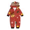 thumbnail image 2 of Odeerbi Christmas Onesie Pajamas for Family Holiday Sleep Jumpsuit Long Sleeve Family Christmas Pajamas Matching Sets Infant Printed Loungewear Jumpsuit Sleepwear Xmas PJs Set Red, 2 of 4