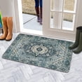 thumbnail image 5 of Boho Blue Vintage Carpet Door Mat Welcome Door Mat for Front Door, Home Entrance, Yard, Floor, Patio, Non Slip Spring Summer Welcome Mat Indoor Outdoor Doormat 30"*17", 5 of 6