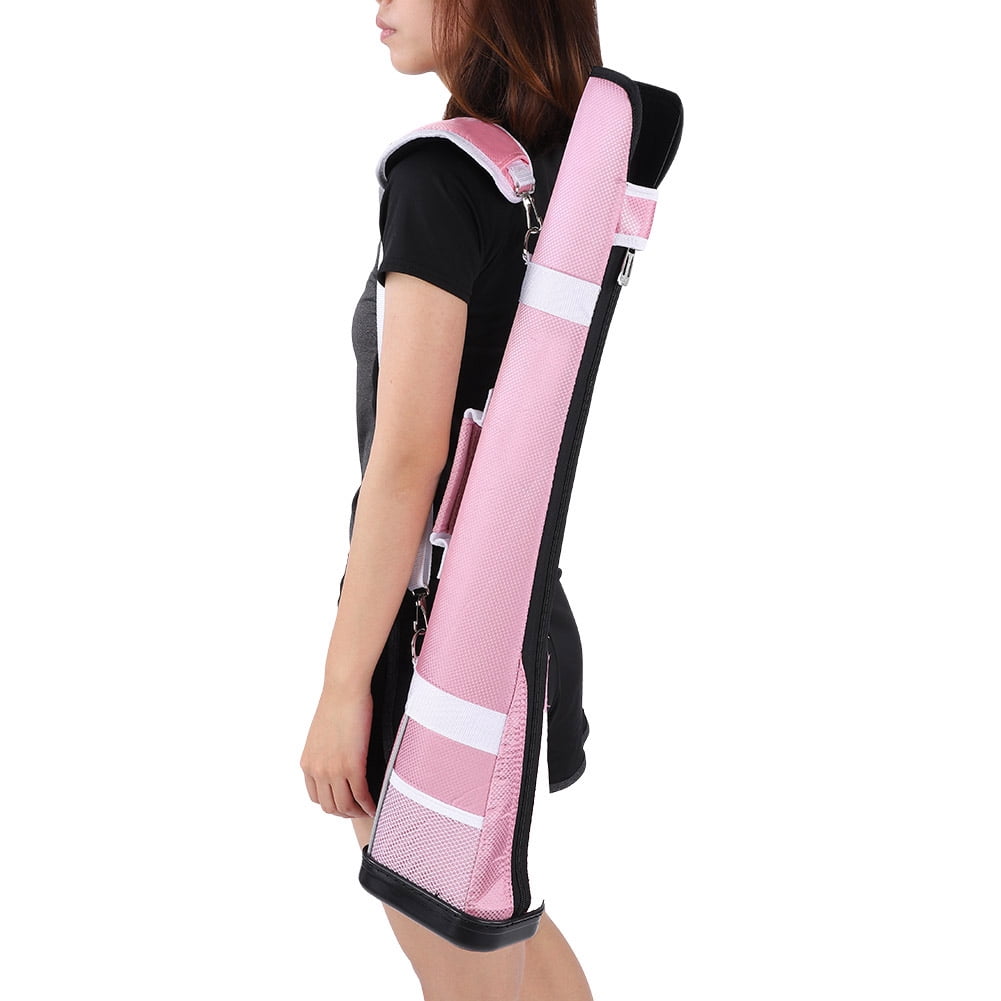 NFTIGB Portable Nylon Golf Club Carry Bag for 1-3 Clubs, Lightweight Sunday Practice Bag with Accessory Pocket and Adjustable Shoulder Strap, 31.5 inches / 80 cm, Pink