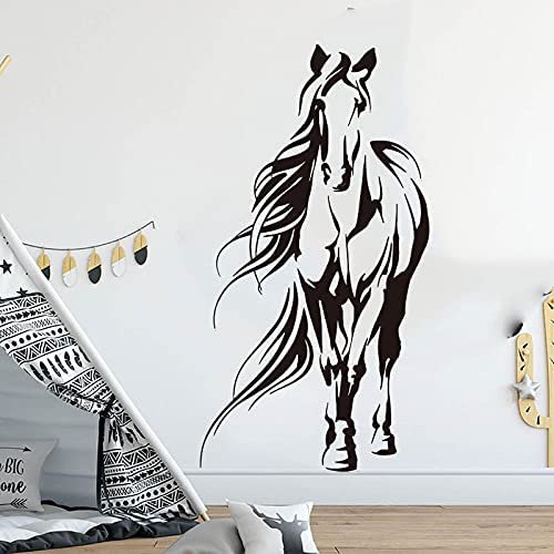 Pegatinas de pared XianweiShao Caballo gigante Animales de la selva Vinilo 80x149 cm