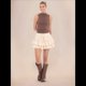 thumbnail image 5 of Shorts Holgados para Mujer, Estilo Bohemio, con Volantes, con Diseño de Mariposas en , Minifaldas de Cintura Alta, Shorts Casuales Beige M, 5 of 8