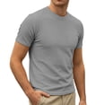 thumbnail image 2 of JOANKDMI Waffle Knit T-Shirts for Men Short Sleeve Casual Crew Neck Tops Lightweight Breathable Textured Basic Tees Everyday Comfort Fit Summer Activewear, M-5XL, 2 of 9
