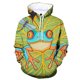 thumbnail image 3 of Sudadera con capucha con estampado 3D de ranas coloridas para hombre, sudadera con estampado divertido de animales, camisetas deportivas para exteriores, jerséis de calle de otoño, manga larga, 3 of 5