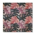 thumbnail image 3 of Designart 'Black and Red Monstera On Rough Brush Strokes II' Tropical Print on Natural Pine Wood, 3 of 5