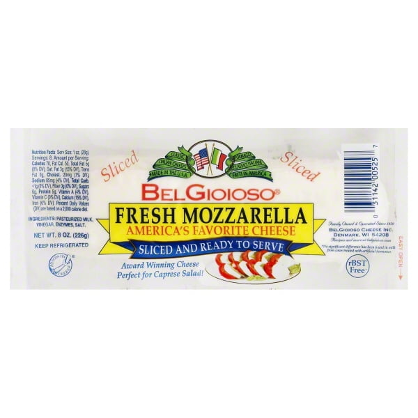 BelGioioso Cheese Fresh Mozzarella Sliced Log, 8 oz