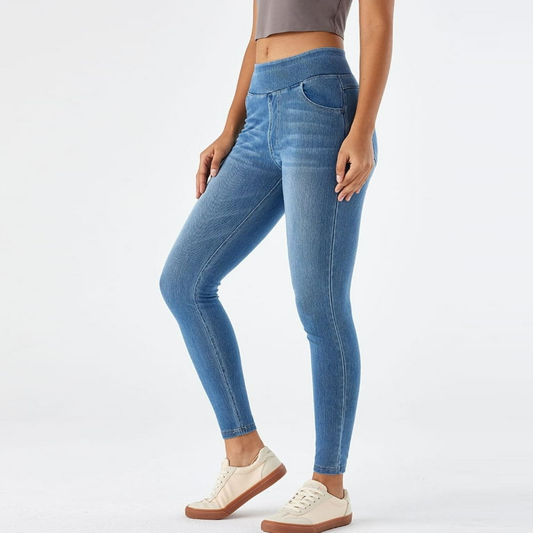 Huanyaaa Pull On Skinny Jeans for Women Stretchy High Waisted - Main Image