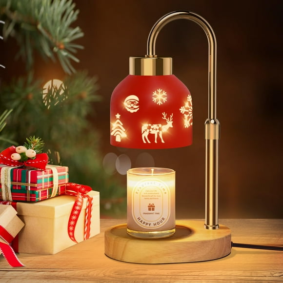 Lámpara navideña Lukasa para calentar velas con temporizador y atenuador