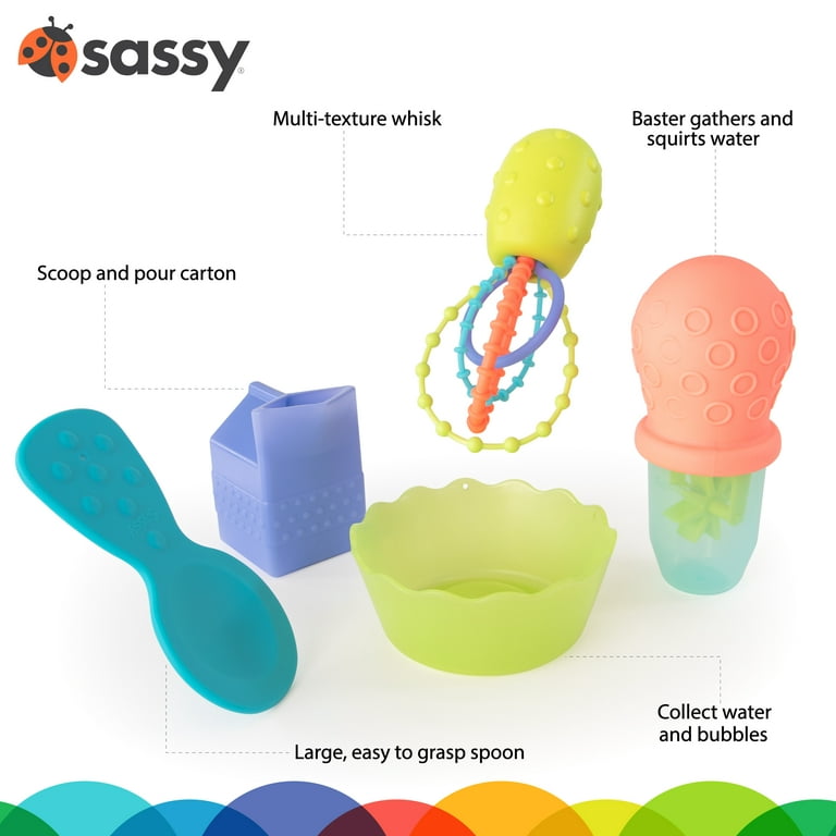 Sassy Bathtime Baker Toy 5 Piece Set, Multicolor