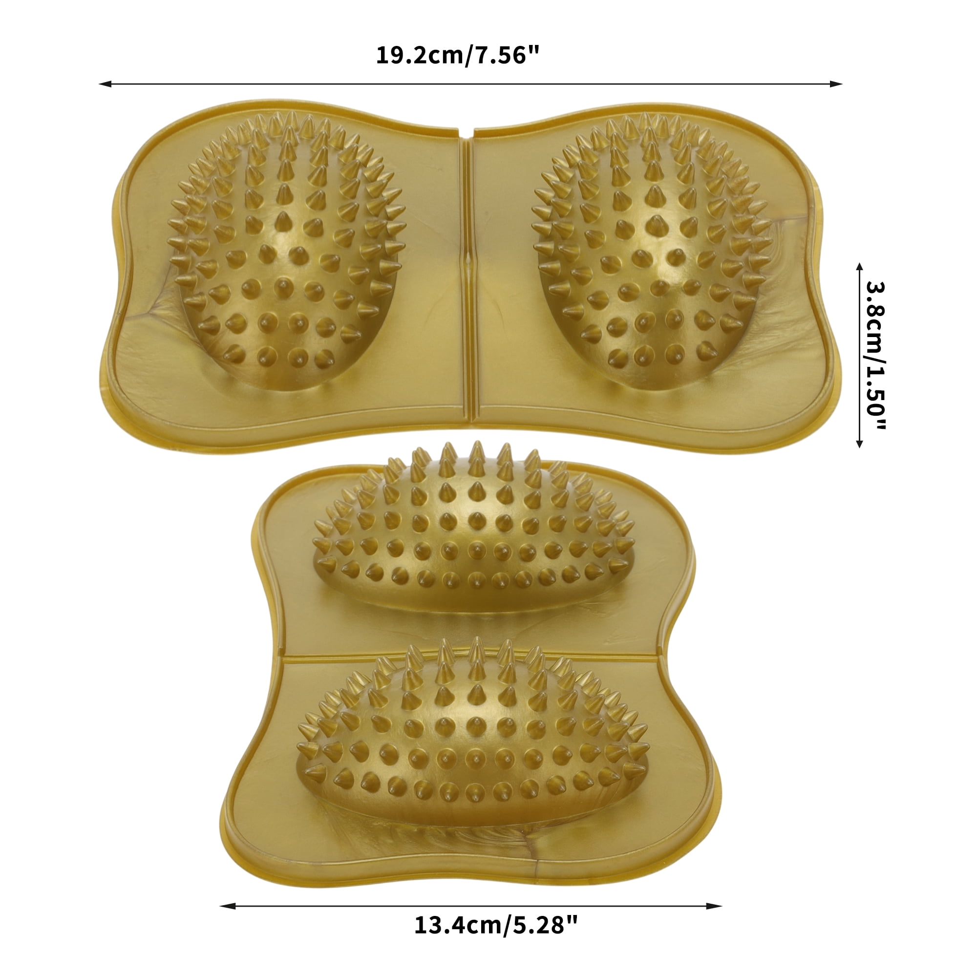 Unique Bargains Durable Useful 1 Pc Double Ellipse Foot Massager for Home Gold Tone