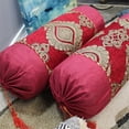 thumbnail image 4 of Natural Geo Red/Gold Gao Takiya Bolster Pillow (Set of 2), 4 of 4
