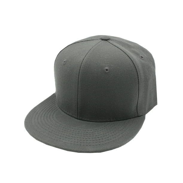 SLM - SLM Men's Fitted Baseball Hat Cap Flat Bill Blank - Walmart.com ...