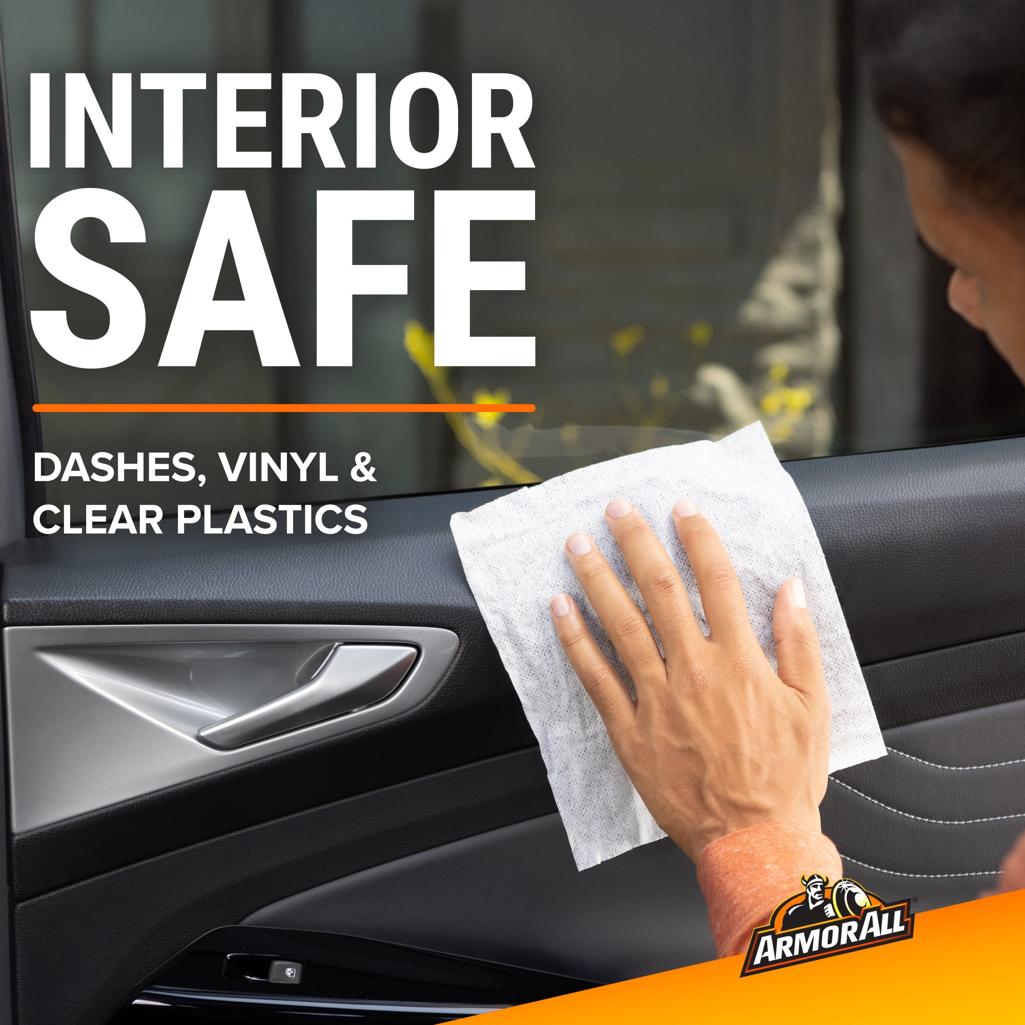 (2 pack) Armor All Interior Car Cleaning Wipes in Orange Scent, 25 Count