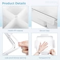 thumbnail image 4 of 2 Pack Veggie Trays, Divided Serving Trays with Lids & 4 Removable Compartments, Stackable Square Containers for Snack, Fruit Vegetable Salad Keepers, Refrigerator Organizer Bins, 4 of 6