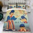 thumbnail image 4 of Welcome Home Wally Darling-themed Bed Sheet Set Three Piece Set Comfortable And Skin Friendly Unique Design Home Decor Gifts For Family Friends fans36x75Inches（90cm*190cm）, 4 of 6