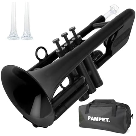 SEA LION Professional Plastic C Trumpet Standard Trumpets Trumpet Set for Student Beginner C Trumpet Instrument Black$$Musical Instruments