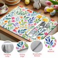 thumbnail image 2 of Dish Drying Mat for Kitchen Countertop, Spring Floral Leaves Absorbent Microfiber Dish Mat Reversible Quick Dry Non Slip Draining Mat Kitchen Drying Pad for Dishes, Utensils 18x24 Inch Abstract Art, 2 of 9