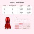 thumbnail image 4 of Aiihoo Kids Girls Hip Hop Jazz Dance Outfits Sleeveless Metallic Crop Tops with Shiny Sequins Skirt Cheerleading Performance Outfits Red 12, 4 of 4