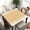 Wood Texture -22, variant on Square Fitted Tablecloth with Elastic Edge for Banquet Buffet Kitchen Dining Party Snow and Light Brown Wood Backdrop Fitted for 36"x36" Square Table Style-22