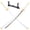 41 inches_Metal_Agatsuma Zenitsu, variant on 41 inches Metal Sword Rengoku Kyoujurou with Wooden Holder Stand