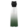 thumbnail image 5 of Tqcoqu Summer Maxi Print Patchwork Dresses for Women,Sleeveless Casual Flowy Tiered Dress Vacation Beach Sundresses with Pockets, 5 of 9